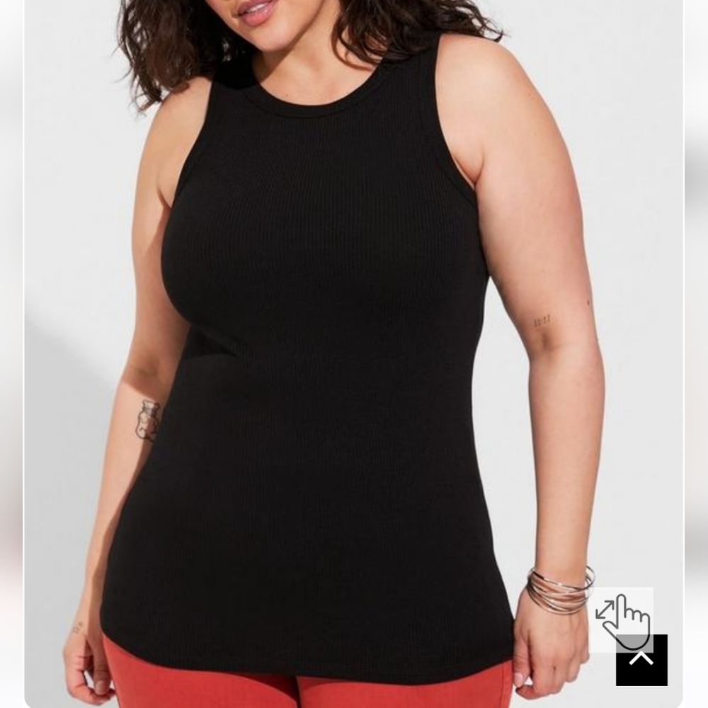 🆕️🖤 4X BLACK SUPERSOFT RIB HIGH NECK TANK TOP🖤